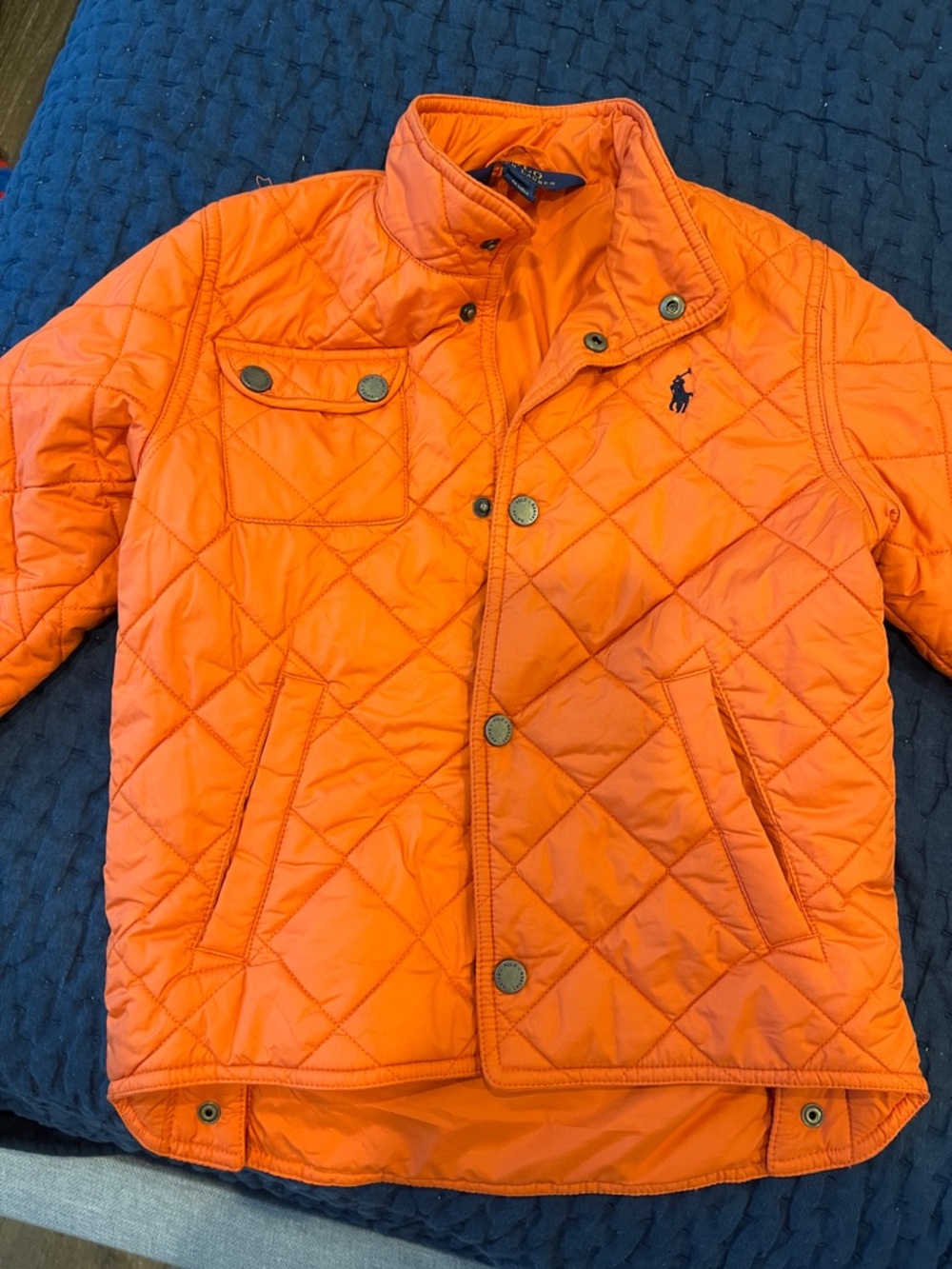 Polo by Ralph Lauren Kids Bright Orange Quilted Puffer Jacket